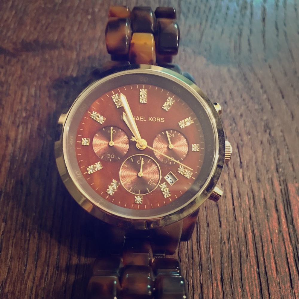 Tortoise Shell Michael Kors Watch